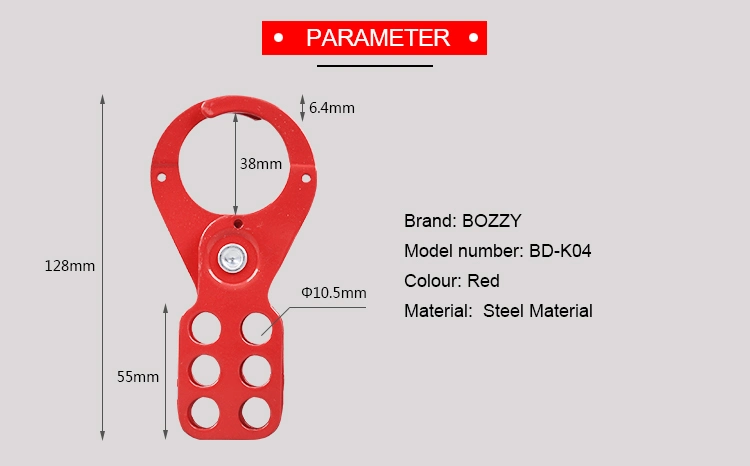 Bozzys 38 mm Steel Hasp with Spray Plastics